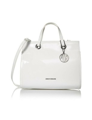 ARMANI EXCHANGE borsa bauletto piccola bianca lucida tracolla 942270 | eBay