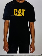 New Caterpillar Men's Tm Logo T-Shirt Black Size XL