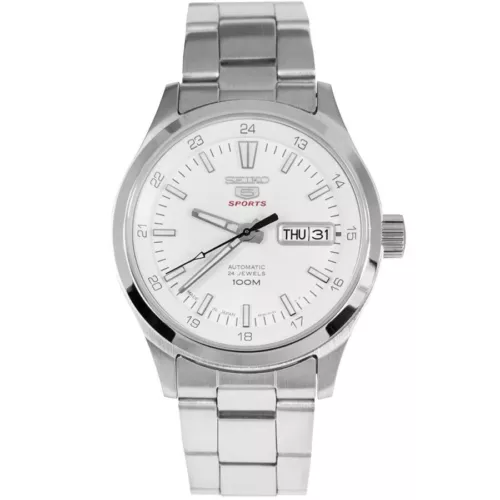 SEIKO 5 Sports SRP263K1 Automatic Watch Steel White Dial 100m