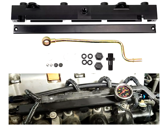 K-Series Billet High Flow Fuel Rail for K20 K24 2L 2.4L Honda KSwap Engines