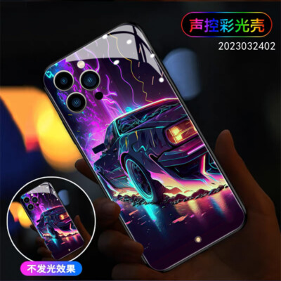 Induction Racing Car LED Light up Phone Case Cover for Samsung S25 S24 Ultra S22