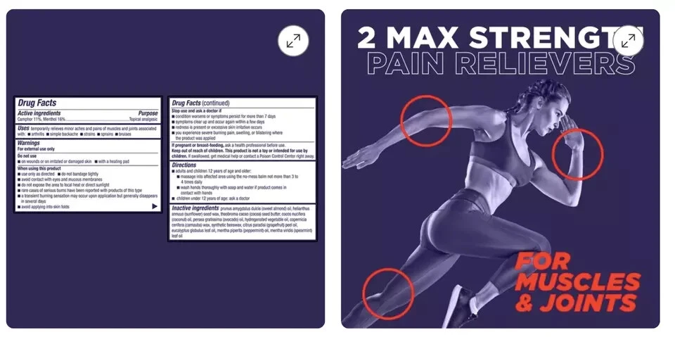 Bálsamo masajeador Icy Hot Pro tratamiento del dolor, músculo - 1,25 oz (exp 1 año) Foto 2 de 3