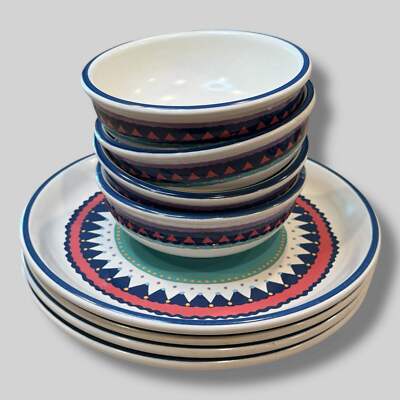 Dansk Arabian Nights Plates & Bowls Set of 8 | Gently Used | Bold Design