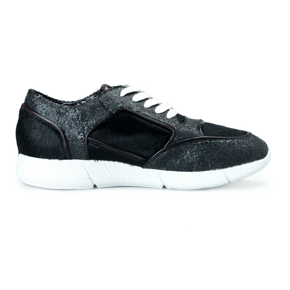 Just Cavalli Para Mujer Negro Pelo de Poni Moda Tenis Zapatos EE. UU. 9 IT 39 Foto 4 de 4