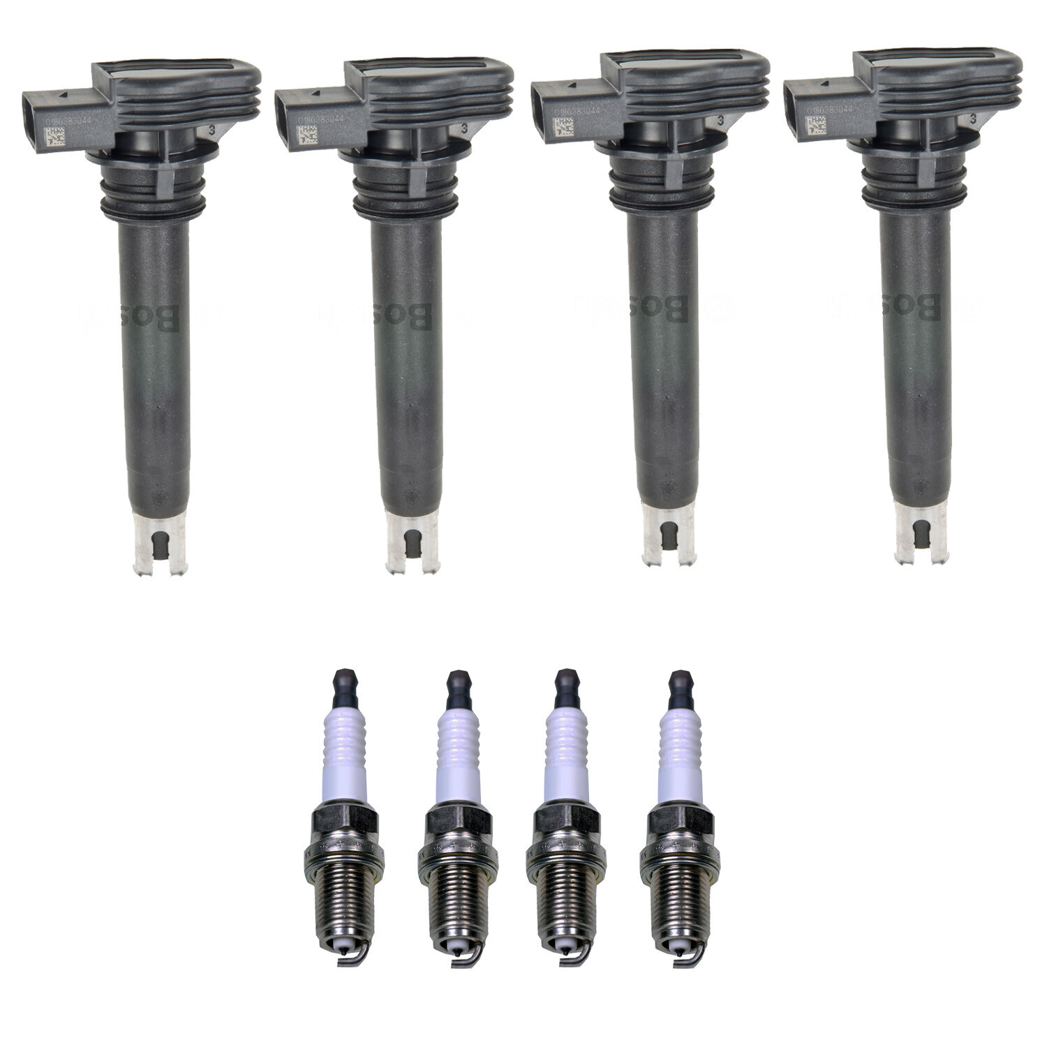 Bosch 4 Ignition Coil Denso 4 Double Platinum Spark Plug Kit For A4 Jetta 2.0 L4