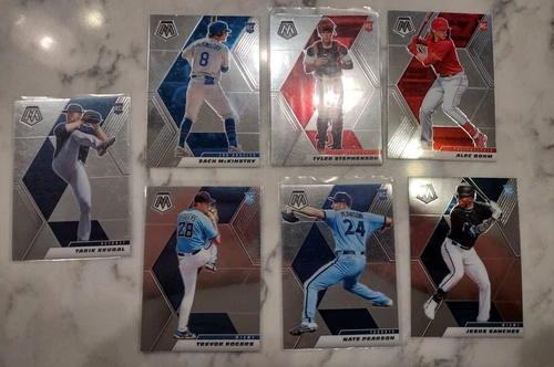 2021 Panini Mosaic Baseball Rookie 7 Card Lot