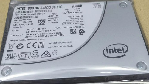 INTEL 960GB S4500 SSD DC 2.5 inch SATA3 SSDSC2KB960G7-Solid State Drive - Picture 2 of 3