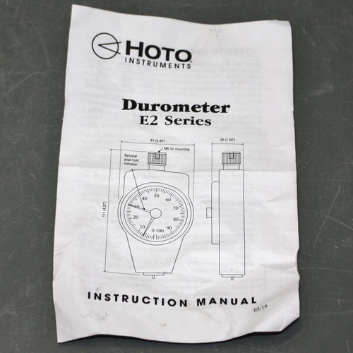 Hoto Instruments Durometer Tester E2-A, Type Shore A, 0-100 Hardness, Dial - Picture 8 of 8