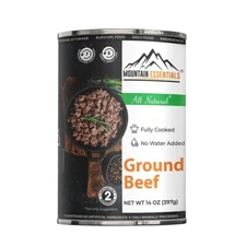 MOUNTAIN ESSENTIALS Fully Cooked Ready-to-Eat Ground Beef 14 Oz Natural Food