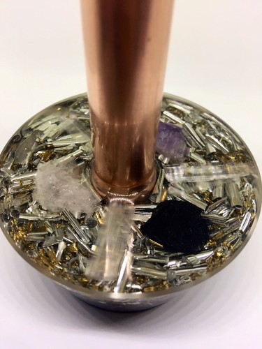 2 Powerful Loaded Petite Orgone Art Mini Cloud Buster Featuring Purple fluorite - Picture 10 of 12