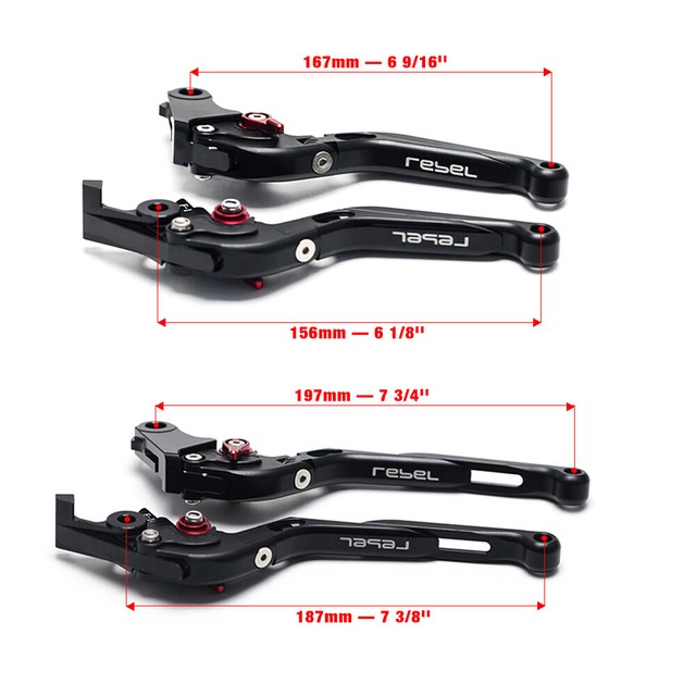 Black Brake Clutch Levers For HONDA REBEL CMX 300/CMX500 20172020
