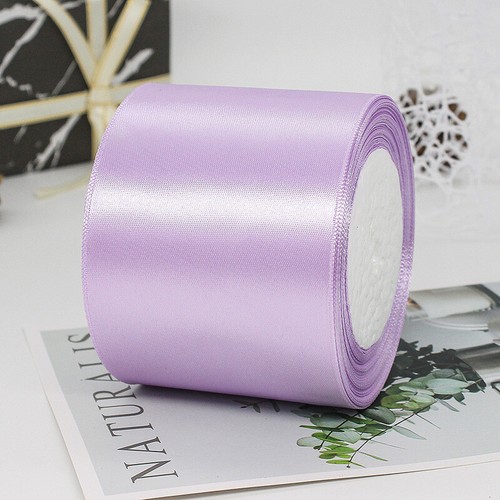 25 Yards Silk Satin Ribbon Single Sided 7.5cm 75mm Decoration Gift Wrapping - Picture 9 of 52