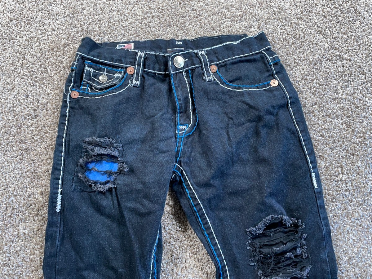 True Religion Distressed Billy Super T Jeans Men's 33 x 32 True Religion Distressed Billy Super T Jeans Men's 33 x 32