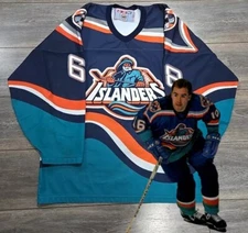 🔥 90S AUTHENTIC VINTAGE PALFFY FISH ISLANDERS HOCKEY JERSEY CCM KOHO MEDIUM
