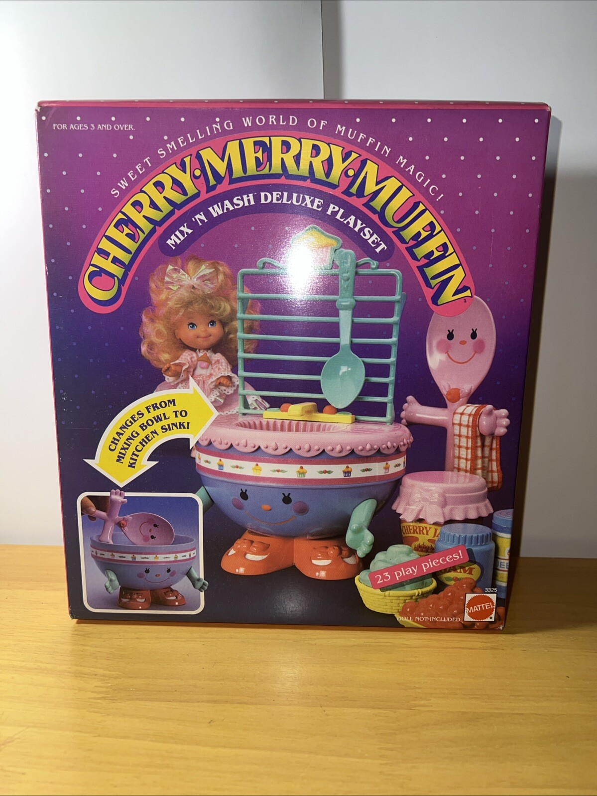 Vintage Cherry Merry Muffin Mix And Wash Deluxe Playset Complete/OG Box
