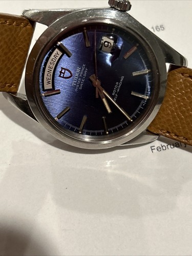 Tudor Rolex Jumbo Day Date 38mm Blue Brush Dial Day Date Papers Hodinkee Strap - Picture 6 of 24