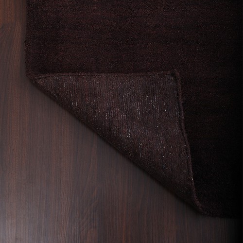Eco-Friendly Hand Knotted Loom Wool Area Rug Solid Brown BBH Homes BBL00111L0004 - Picture 146 of 228