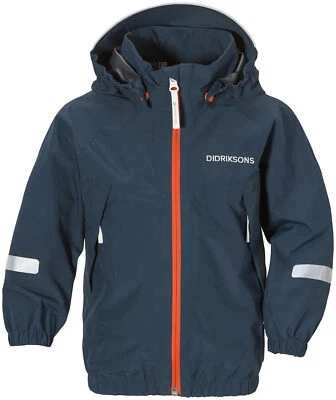 Didriksons Jungen Regenjacke Jacke ROXY KIDS JKT dunkelblau winddicht Unifarben - Bild 1 von 4