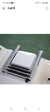 Marine Telescoping 3 Step Ladder Stainless Steel Boat Upper Platform Swim Yacht