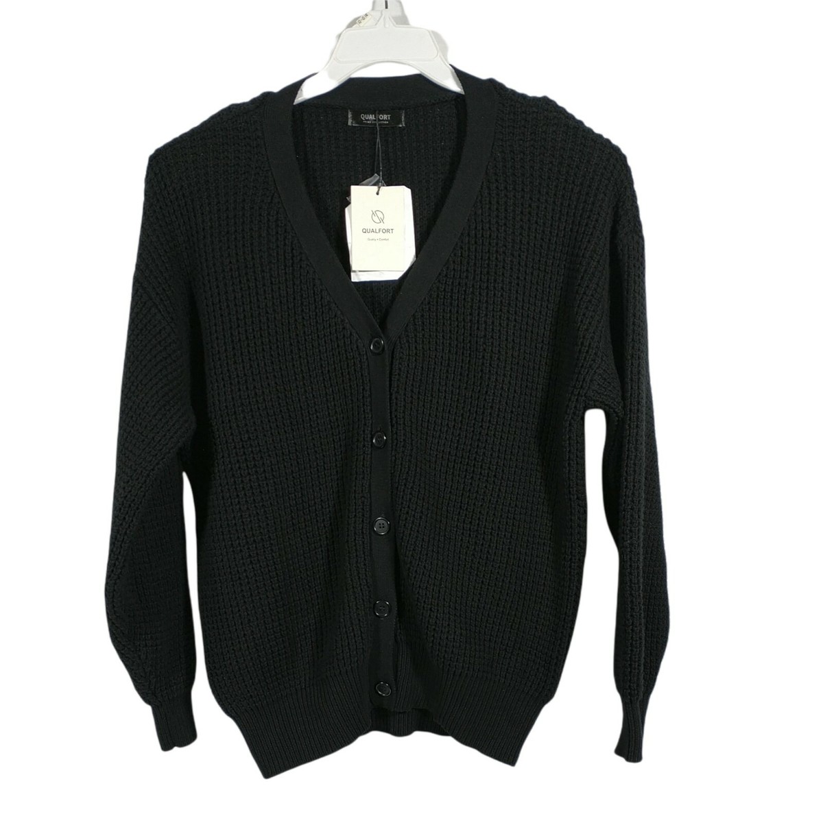 ★SATUR★ W Soft Curved Knit Cardigan Classic Black Semi Sheer Knit Cardigan with Swarovski Stars