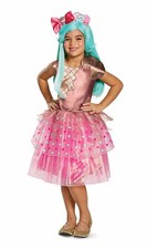 Peppa-Mint Deluxe Shoppies Costume, Pink/Brown, Medium 7-8 