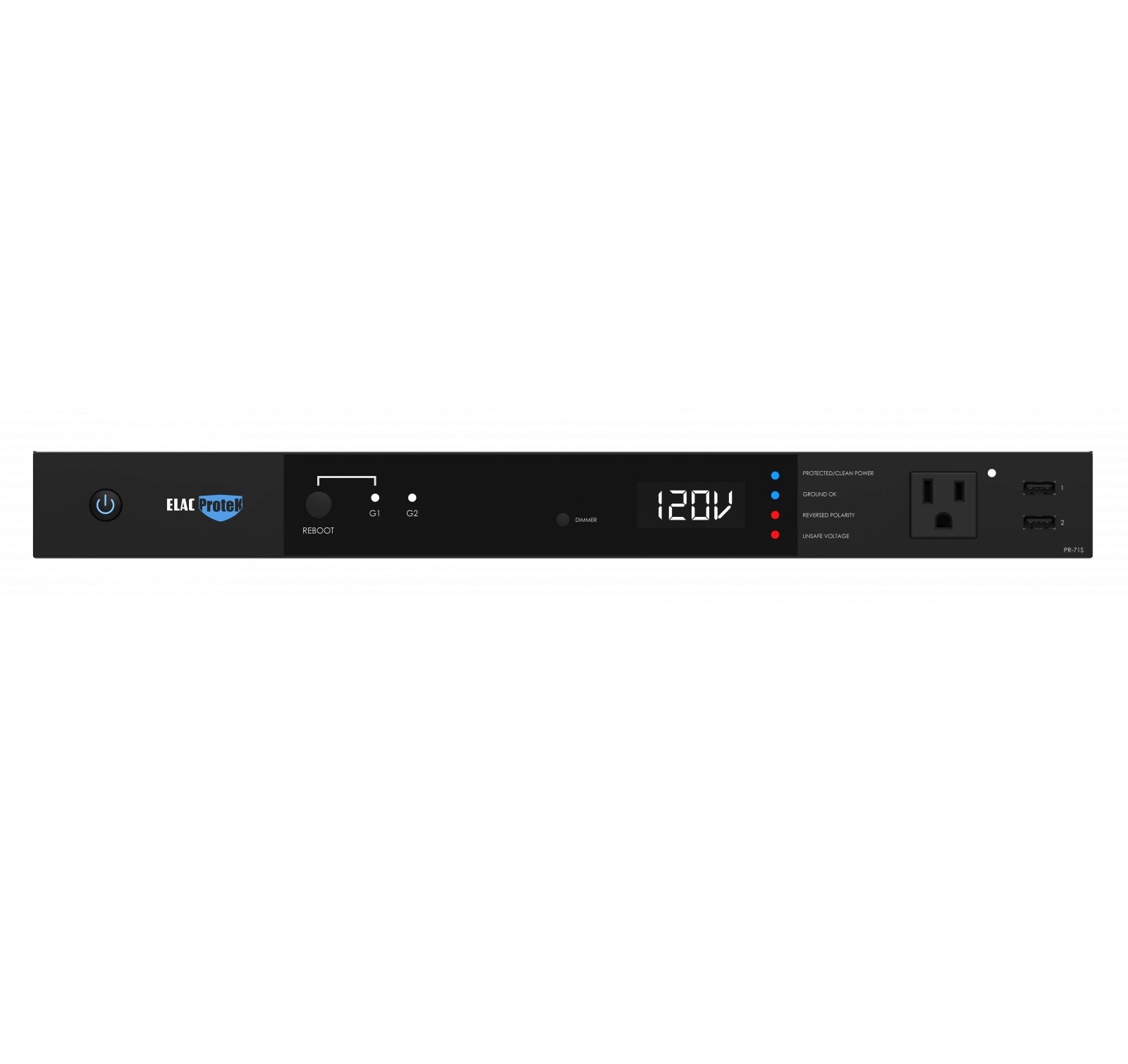 Elac PR-71S 8 Outlet 19 Surge Protector - Black