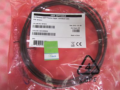 90Y3814/ 90Y3816- IBM 3 m( meter ) Mellanox QSFP Passive Copper InfiniBand Cable