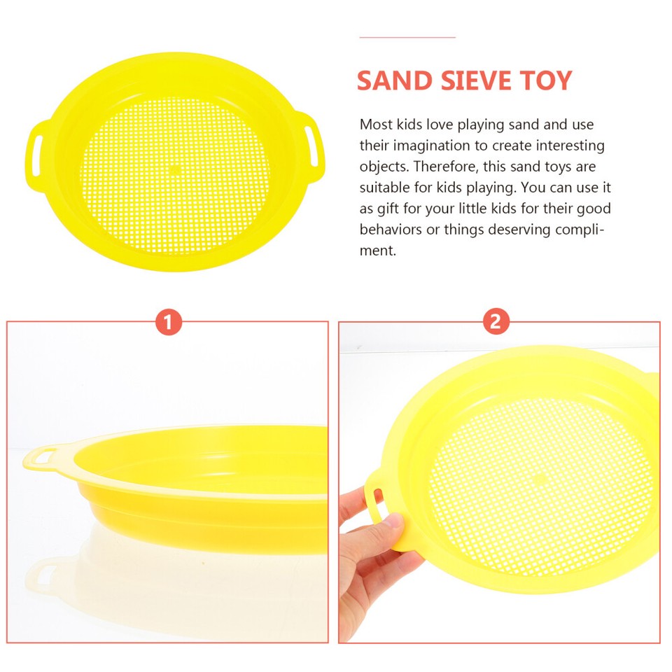 4er Set Sandsiebe Für Kinder - Bunte Strandsiebe Rot Blau Gelb Grün