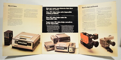 Early JVC Professional Video Equipment Ad Folder Brochure