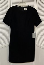 Eliza J Womens Dress Sz 4 Black Short Sleeve Sheath NWT $148 Lined
