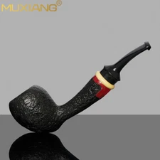 MUXIANG Sandblasted Acorn Pipe Briar Wooden Tobacco Pipe Handmade Freehand Pipe