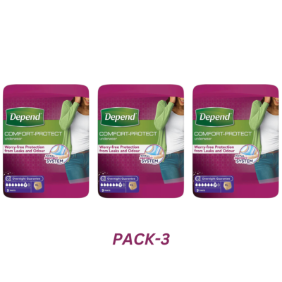 Depend Comfort-Protect Mutandine Assorbenti Donna Taglia S/M 10 Pezzi - Foto 3