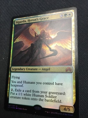 Gold Shadows Over Innistrad Mtg Magic Mythic Rar 1 Foil Sigarda Heron S Grace Toys Hobbies Komiolaf Magic The Gathering