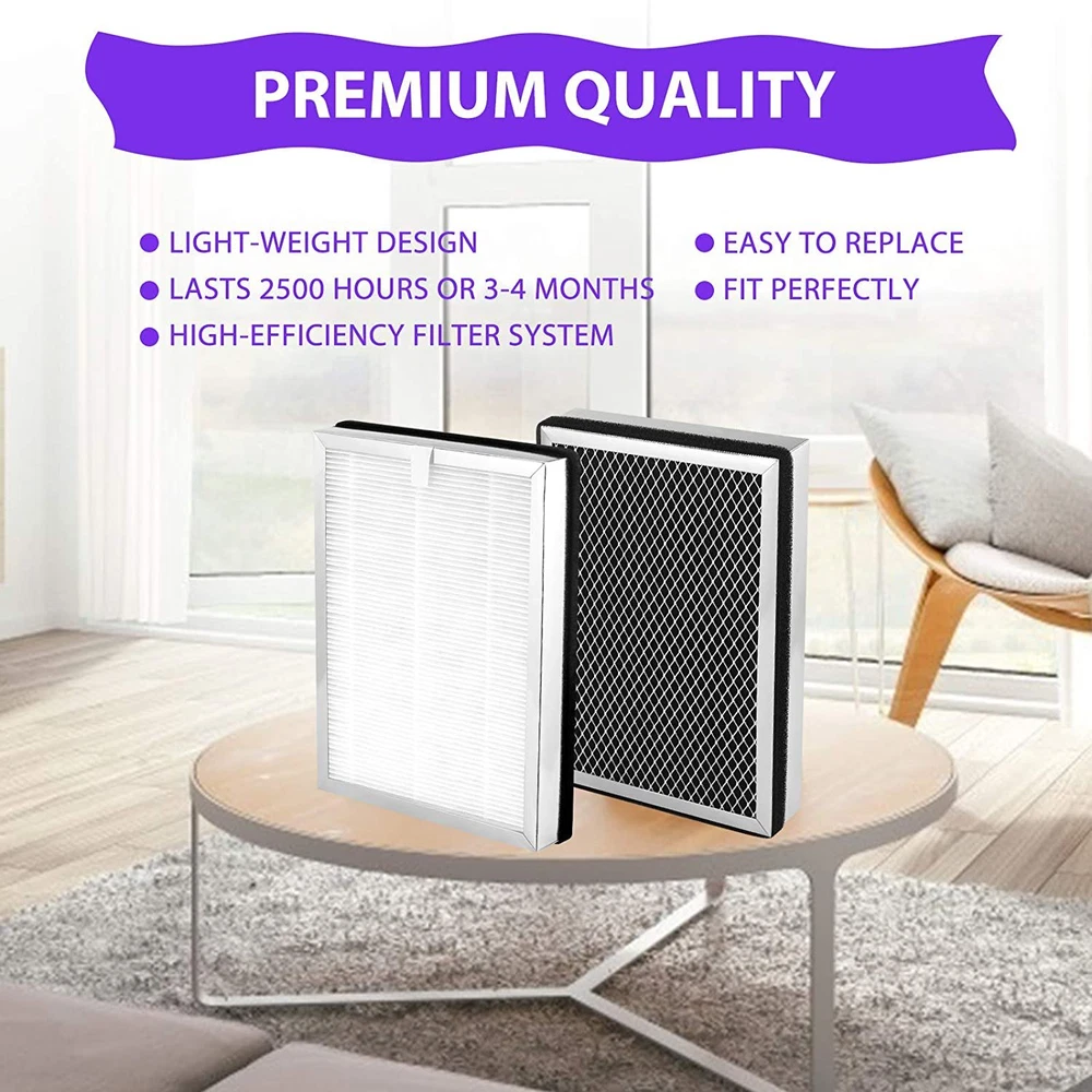Air purifier filter HEPA activated carbon filter accessories (OPP) 1 set of 2
