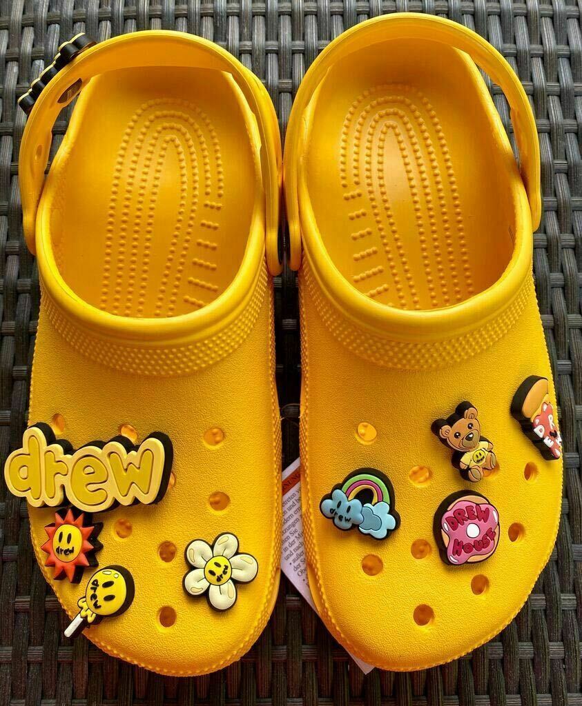 NEW CROCS Justin Bieber DREW HOUSE Yellow Size 5, 6, 7, 12, 13 Available LIMITED