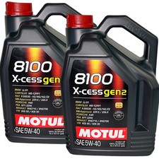2x5 Liter Motul 8100 X-cess 5W-40 Gen2 Motor�l Fiat 9.55535-H2/-M2/-N2 BMW