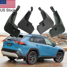 4x Black Front Rear Splash Mud Guards Flaps Flare For 2019-2022 Toyota RAV4