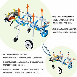 This Wheelchair Can Help Disabled Pets Walk But Not For Pets With Waist Injuries Choose The Right Size Wheelchair For Your Pet Hope Your Pet Will Recover Soon Included Content 1 X Pet Wheelchair 1x User Manual