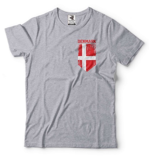 Para hombres Dinamarca Bolsillo Bandera Camiseta Bandera Danesa Patriótica Camisa Regalo - Imagen 5 de 8