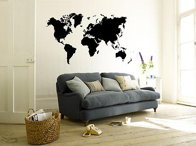 WELTKARTE - WANDBILDER AUFKLEBER, VINYL ART DECALS