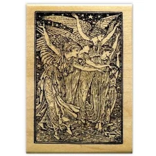 The Angels mounted rubber stamp religious Christmas, holiday, heavenly host, #13