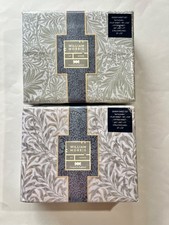 William Morris QUEEN Sheet Set LARKSPUR SAGE or WILLOW BOUGH HESSIAN 100 Cotton