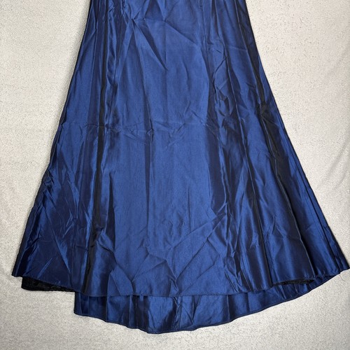 Vintage Scott McClintock Millennium 2000 Maxi Skirt Shimmer Navy Blue Size S Y2K - Picture 2 of 15