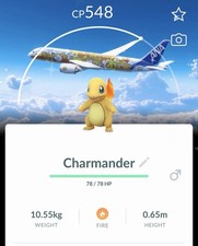Shiny Charmander ANA Japan Red Pokémon Jet B...