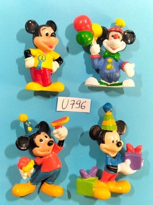 Konvolut U796: 4 Disney Mickey Mouse Figuren 6-7cm Applaus Thema Party