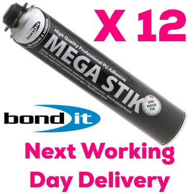 12 x Bond-It Mega Stik PU-Schaumkleber 750 ml