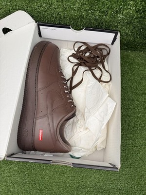 Size 12 - Nike Supreme x Air Force 1 Low Box Logo - Baroque Brown