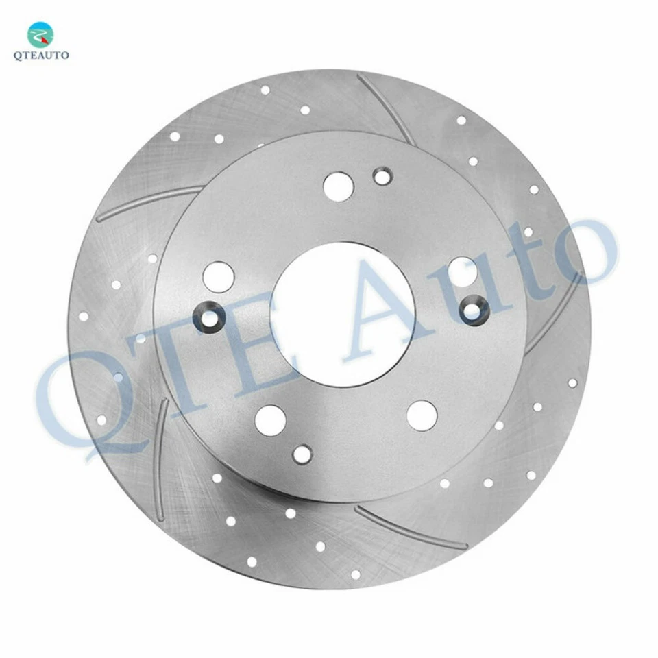 Rotores de disco de freno ranurados perforados traseros 220 mm para Honda Accord 1998-2002 Foto 3 de 4
