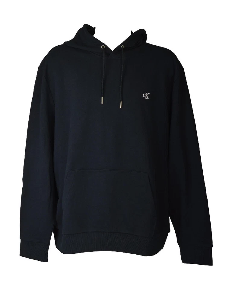 Sweat-shirt homme CALVIN KLEIN JEANS à capuche en pur coton et logo brodé, artic - Photo 1/1