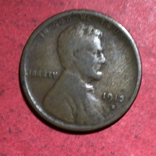 1913S US LINCOLN Cent! "San Francisco" Mint! Lower Mintage! VG! Old US Coin!